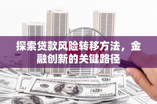 吉水探索贷款风险转移方法，金融创新的关键路径
