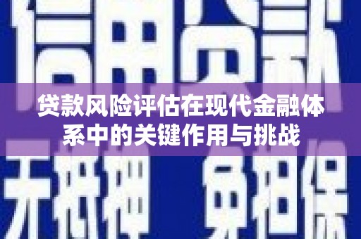 吉水贷款风险评估在现代金融体系中的关键作用与挑战