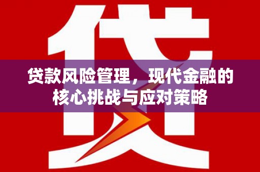 吉水贷款风险管理，现代金融的核心挑战与应对策略