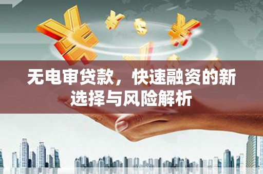 吉水无电审贷款，快速融资的新选择与风险解析