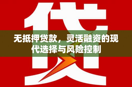 吉水无抵押贷款，灵活融资的现代选择与风险控制