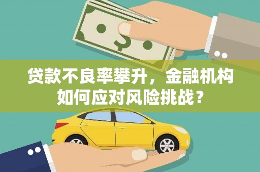 吉水贷款不良率攀升，金融机构如何应对风险挑战？