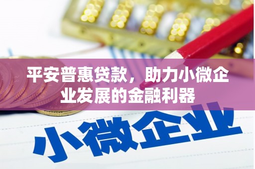 吉水平安普惠贷款，助力小微企业发展的金融利器
