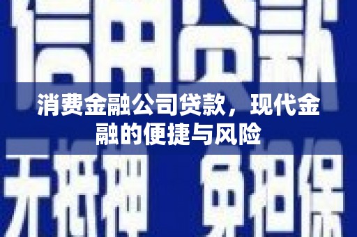 吉水消费金融公司贷款，现代金融的便捷与风险