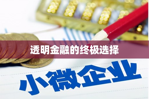 吉水透明金融的终极选择